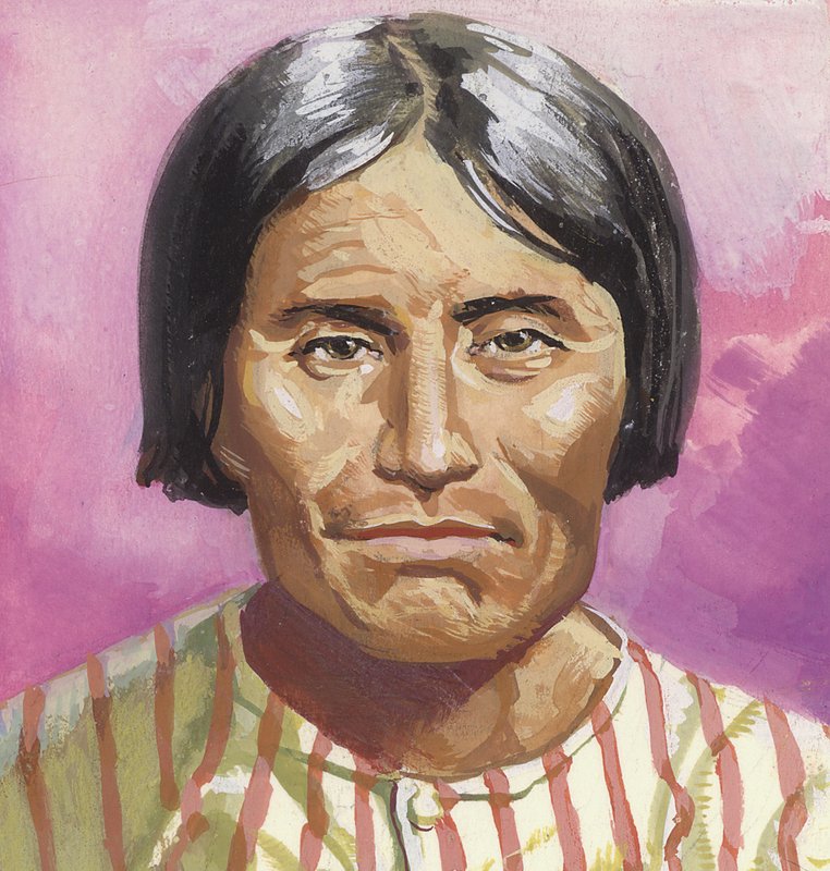 Capo Kintpuash (guazzo su carta) da Severino Baraldi