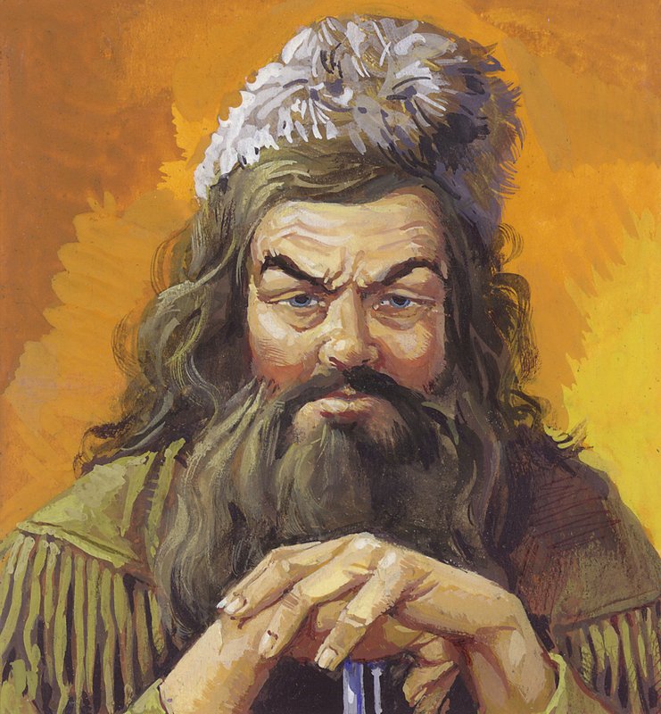 Daniel Boone (guazzo su carta) da Severino Baraldi