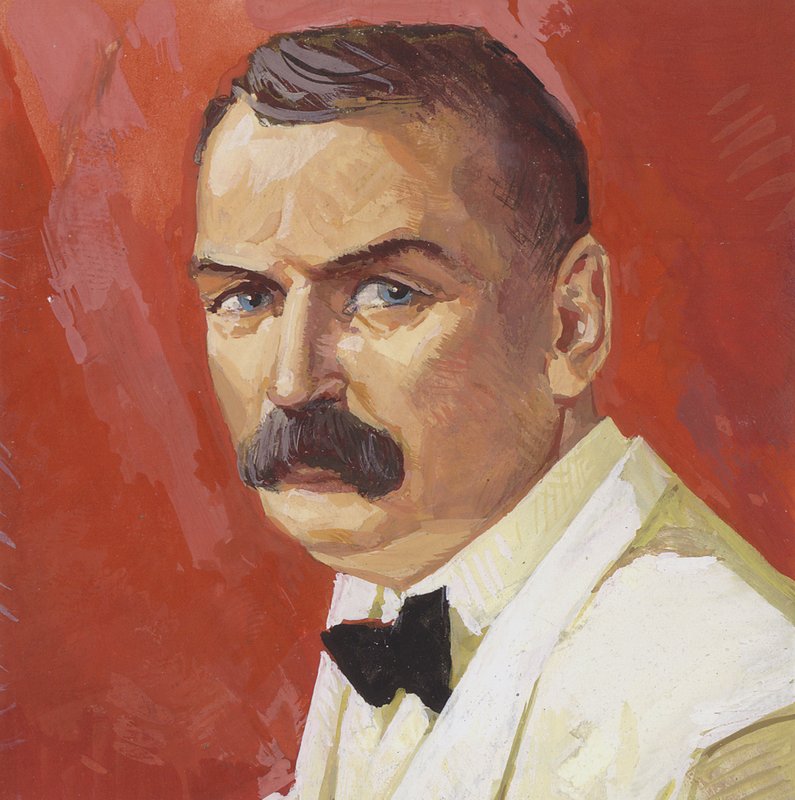 John F Stevens (guazzo su carta) da Severino Baraldi