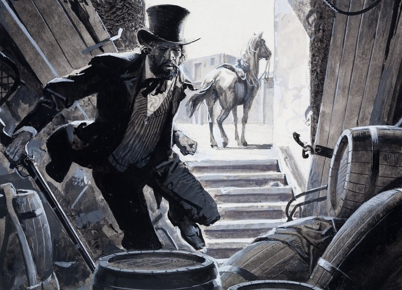 William Bent (gouache su carta) da Severino Baraldi