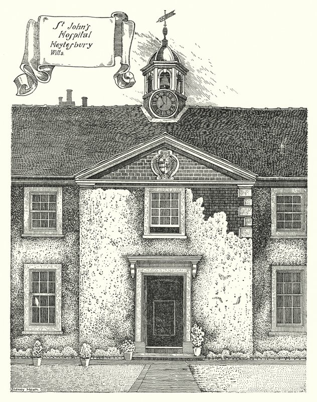 Ospedale di San Giovanni, Heytesbury, Wilts (incisione) da Sidney Heath