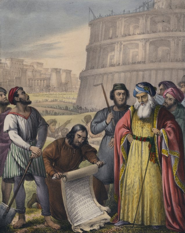 Costruzione della Torre di Babele da Siegfried Detler Bendixen