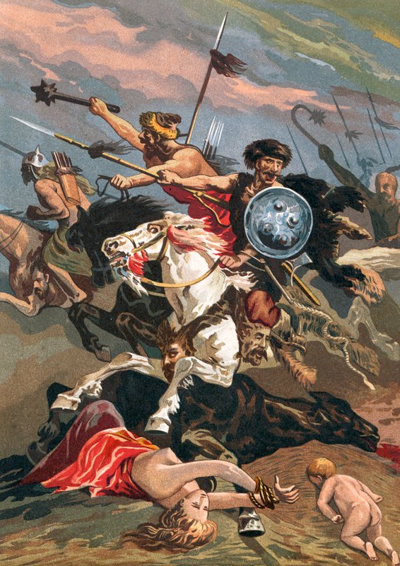 Invasione dei barbari in Spagna da Spanish School