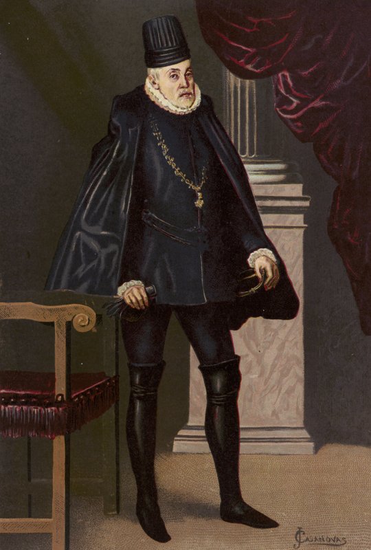 Filippo II, re di Spagna da Spanish School