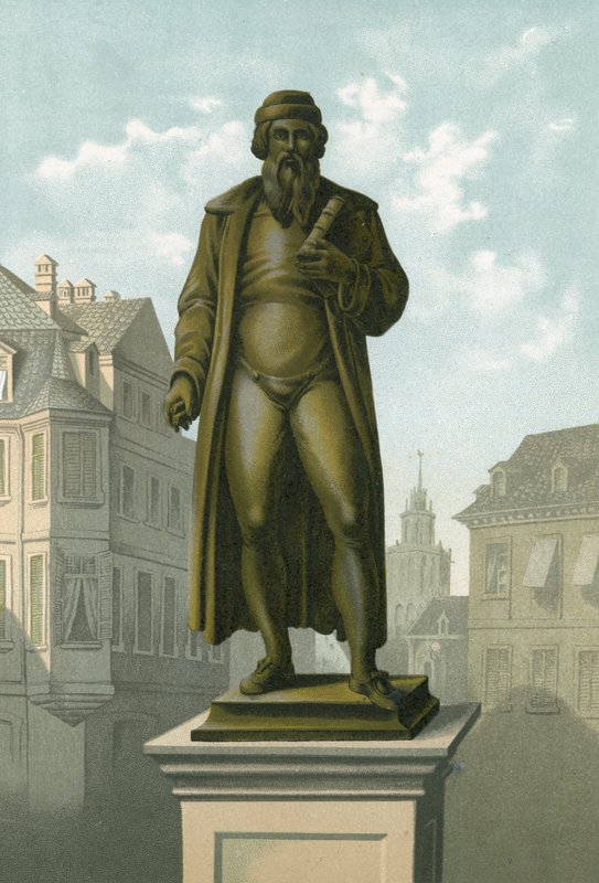 Statua di Gutenberg a Magonza da Spanish School