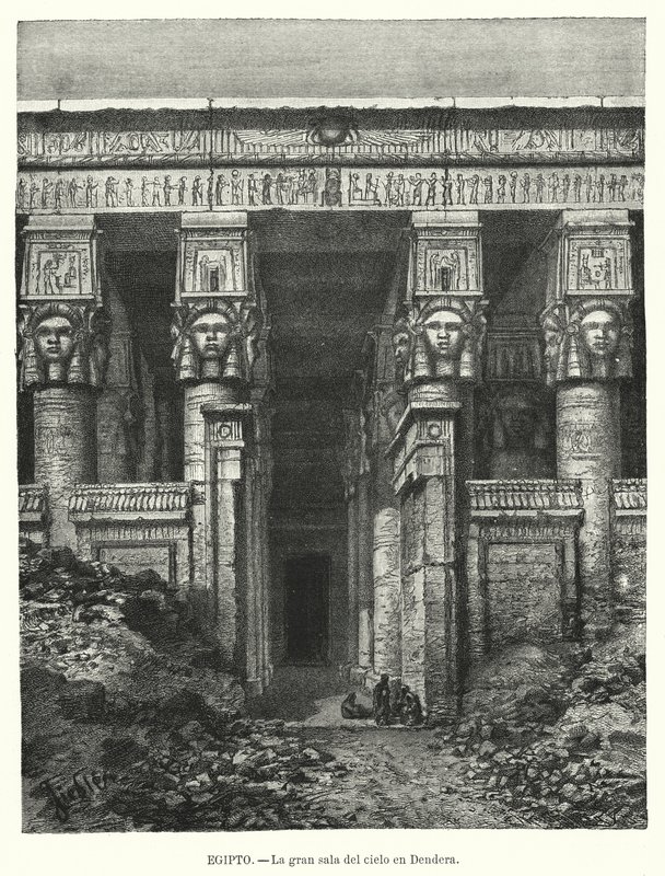Tempio di Hathor, Dendera, Egitto da Spanish School