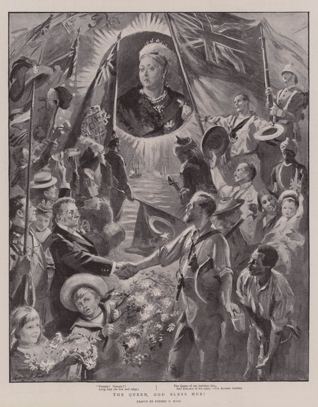 La Regina, Dio la Benedica! da Sydney Prior Hall