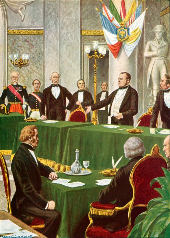 Cavour al Congresso di Parigi da Tancredi Scarpelli