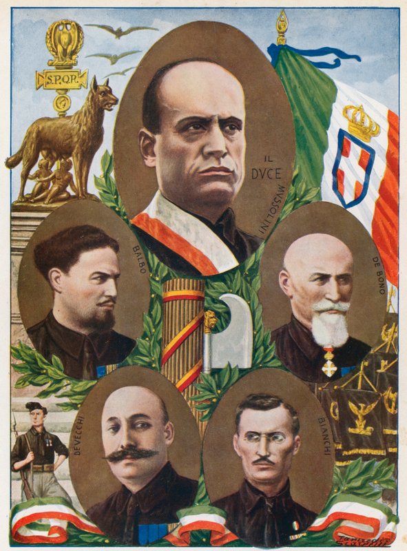 Il Duce e il Quadrumvirato da Tancredi Scarpelli