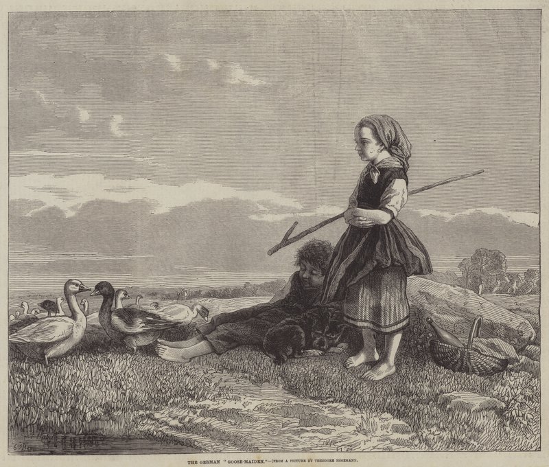 La fanciulla delle oche tedesca da Theodor Hosemann