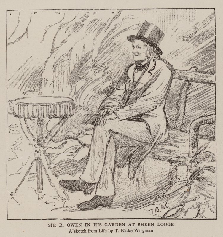 Sir R Owen nel suo giardino a Sheen Lodge da Theodore Blake Wirgman