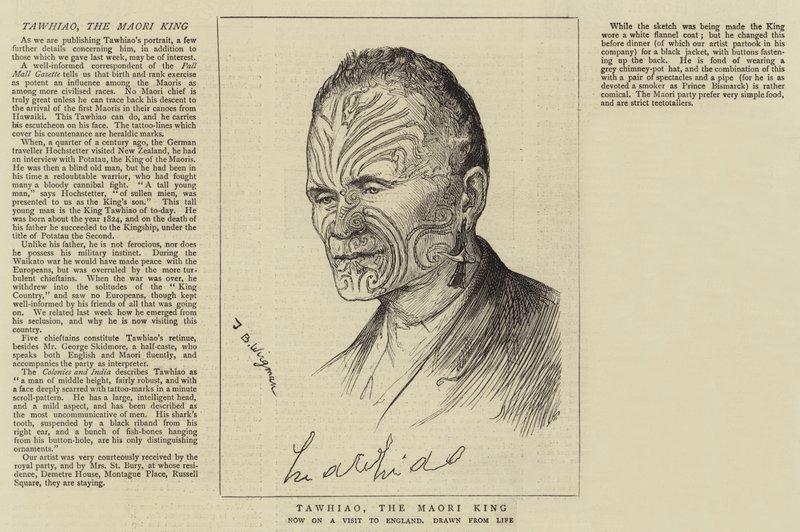 Tawhiao, il re Maori da Theodore Blake Wirgman