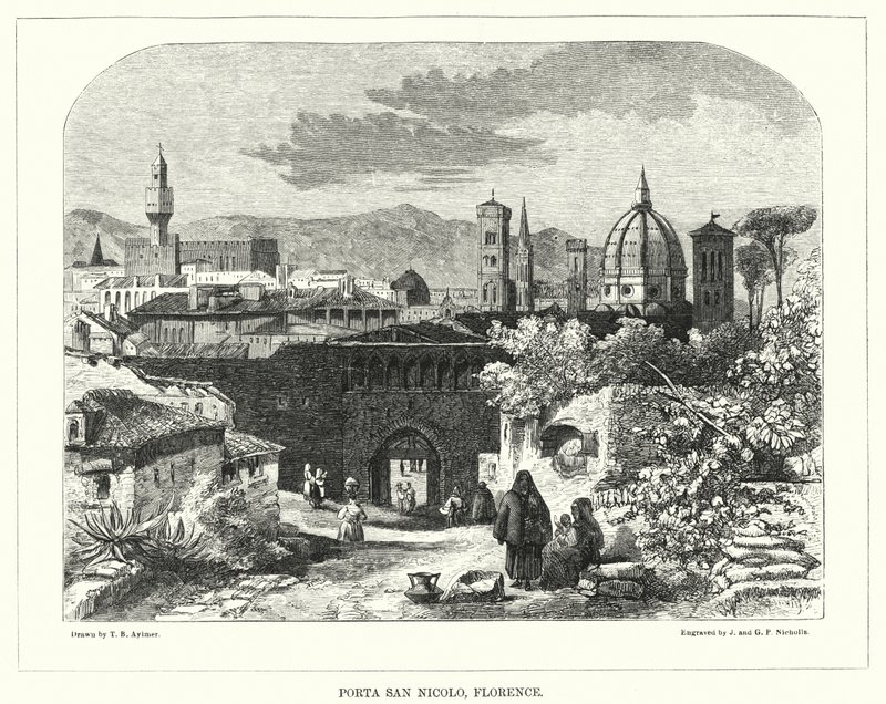 Porta San Niccolò, Firenze da Thomas Brabazon Aylmer