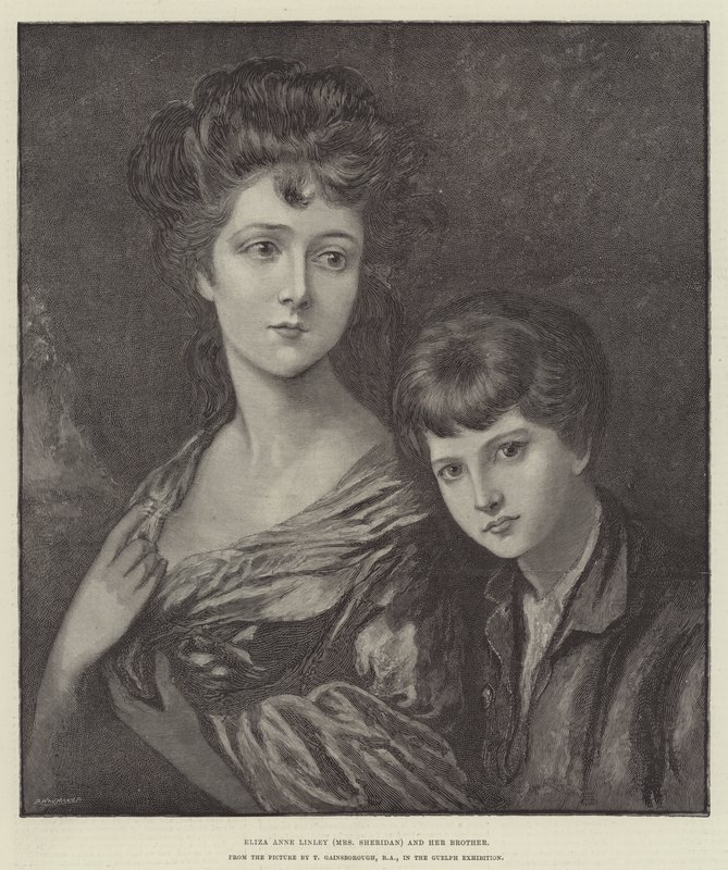 Eliza Anne Linley (Mrs Sheridan) e suo Fratello da Thomas Gainsborough