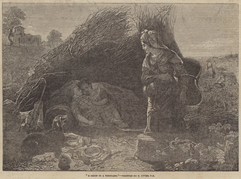 Una capanna in un vigneto da Thomas Uwins