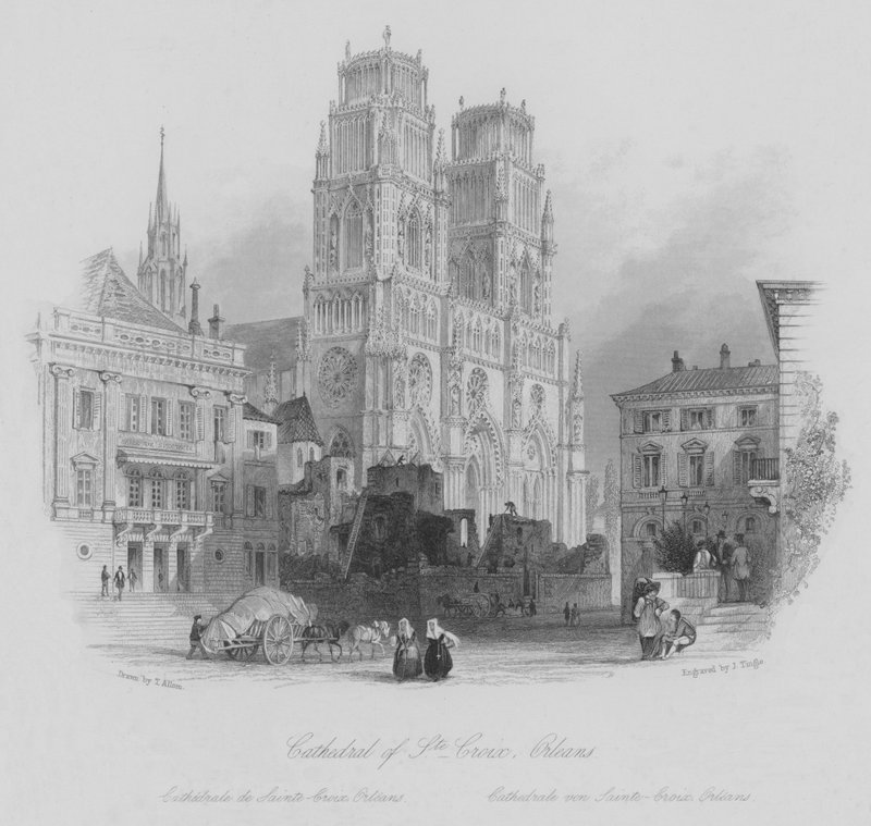 Cattedrale di Ste-Croix, Orleans da Thomas (after) Allom
