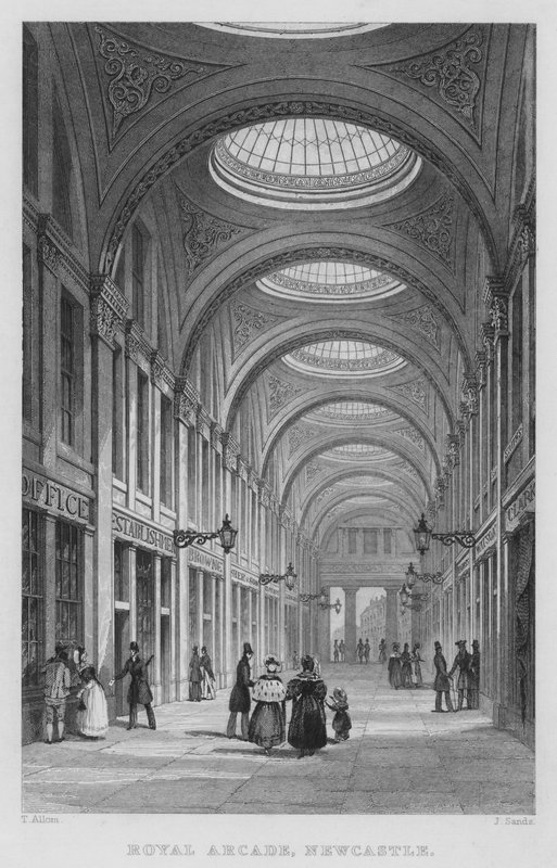 Royal Arcade, Newcastle da Thomas (after) Allom