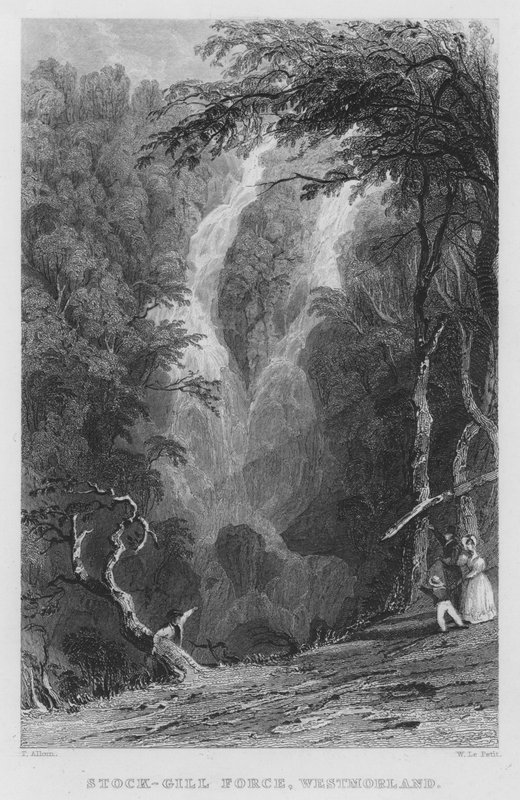 Stock-Gill Force, Westmorland da Thomas (after) Allom