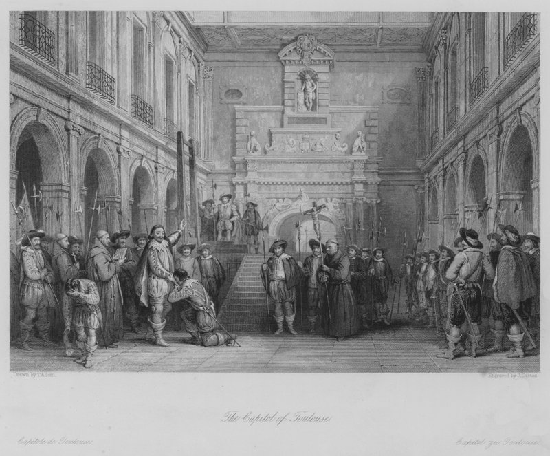 Il Campidoglio di Tolosa da Thomas (after) Allom