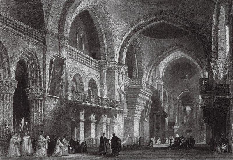 La Cattedrale, Angouleme da Thomas (after) Allom