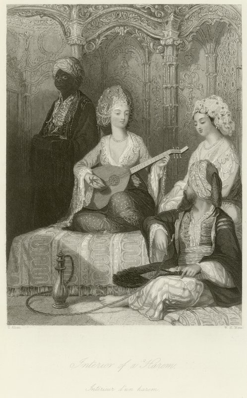 Interno di un harem da Thomas Allom