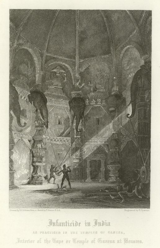 Infanticidio in India da Thomas Colman Dibdin