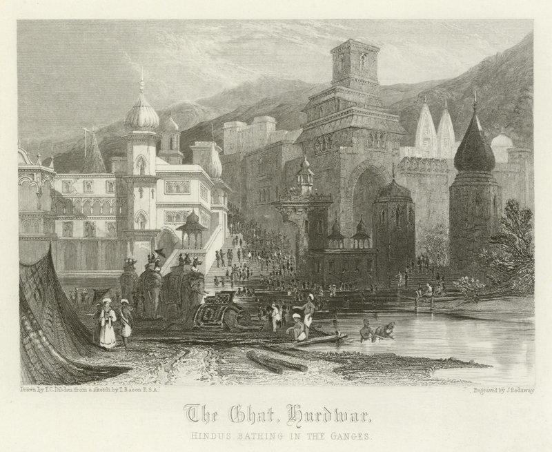 Il ghat, Hurdwar, India da Thomas Colman Dibdin