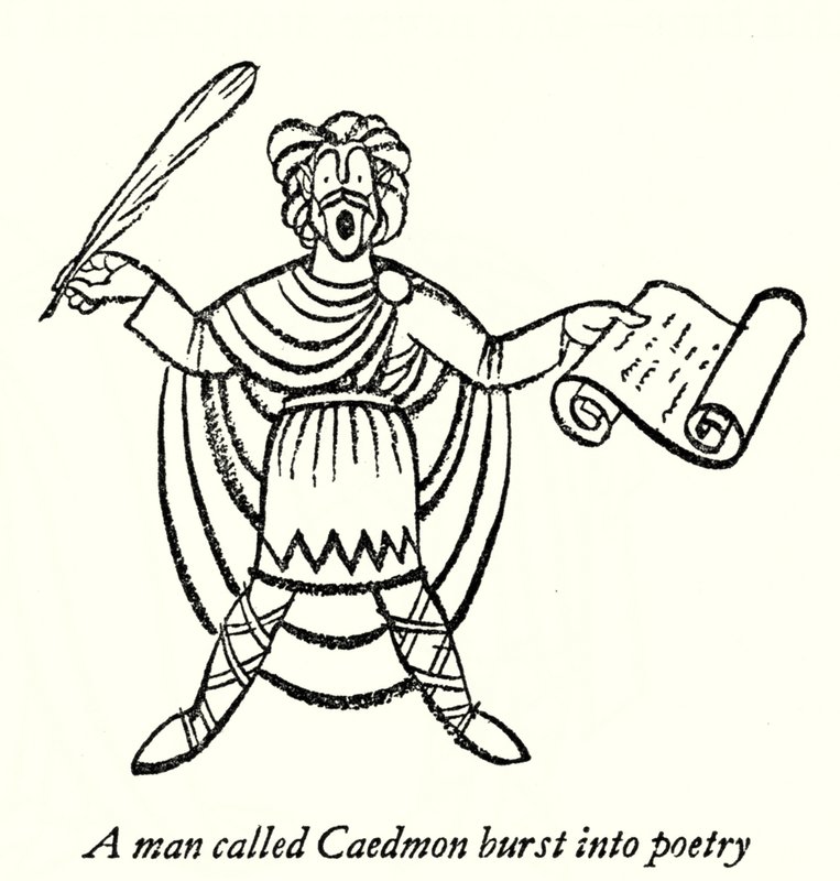 Caedmon (litografia) da Thomas Derrick