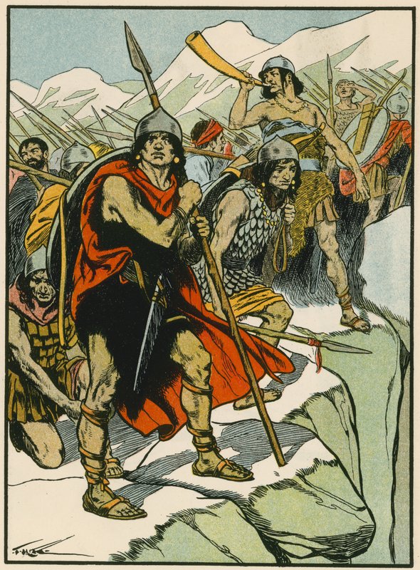 I soldati di Annibale (litografia a colori) da Thomas Heath Robinson