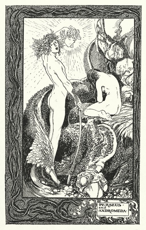Perseo e Andromeda (litografia) da Thomas Heath Robinson