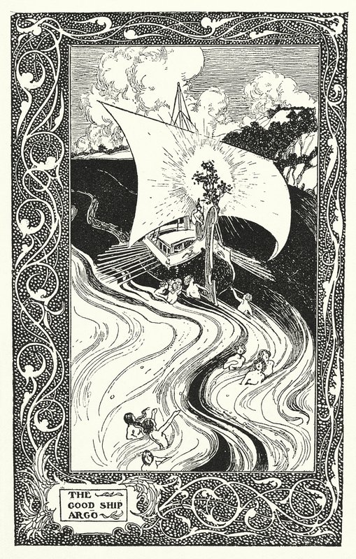 La buona nave "Argo" (litografia) da Thomas Heath Robinson