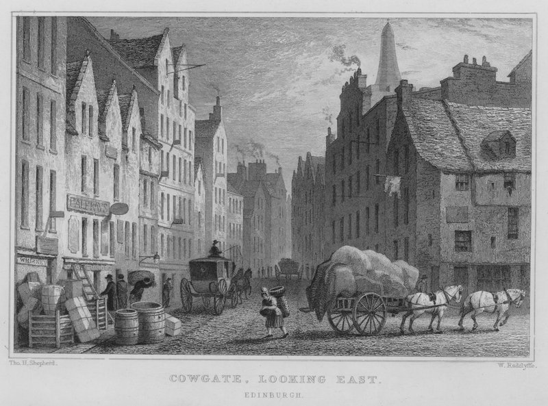 Cowgate, vista verso est, Edimburgo da Thomas Hosmer Shepherd