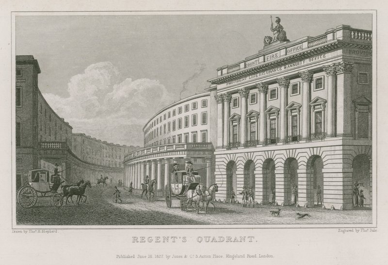 Quadrante, Regent Street, Londra da Thomas Hosmer Shepherd