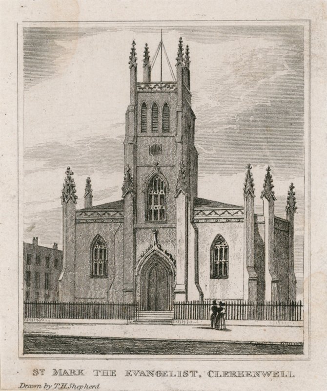 Chiesa di San Marco, Clerkenwell da Thomas Hosmer Shepherd