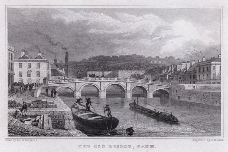 Il vecchio ponte, Bath da Thomas Hosmer Shepherd