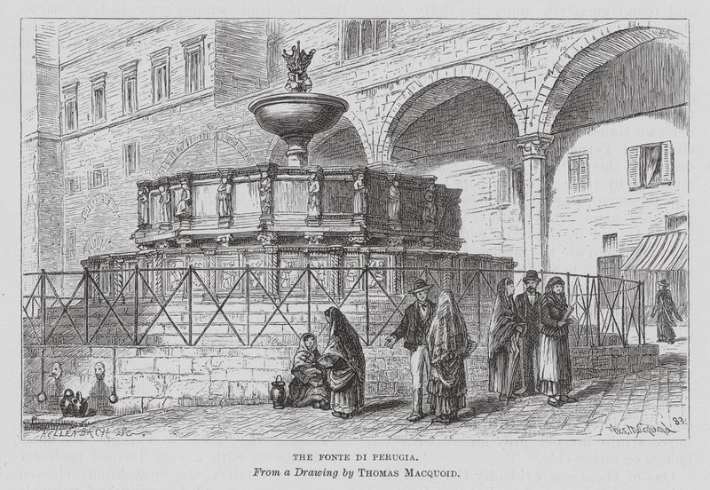 La Fonte di Perugia (incisione) da Thomas Robert Macquoid