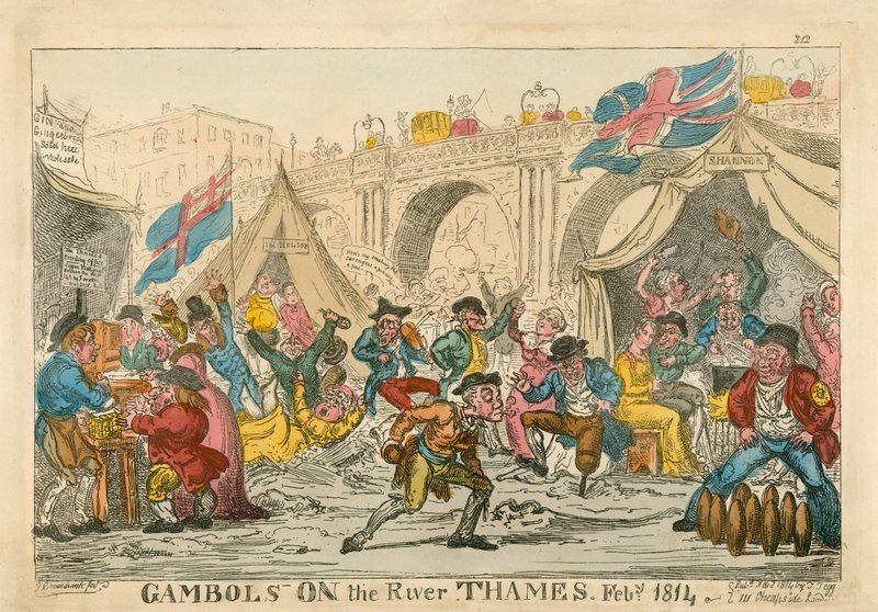 Giochi sul fiume Tamigi, febbraio 1814 da Thomas Rowlandson