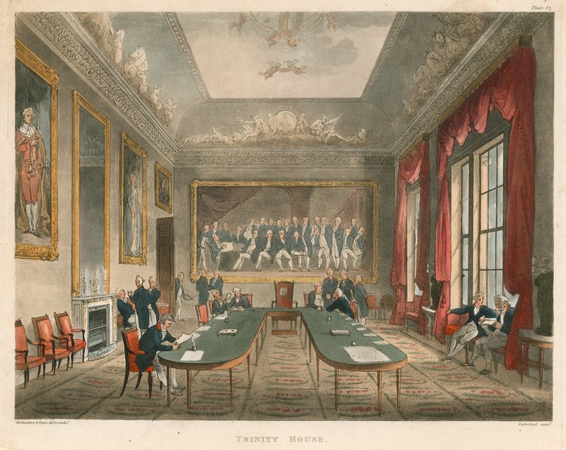Interno della Trinity House da Thomas Rowlandson