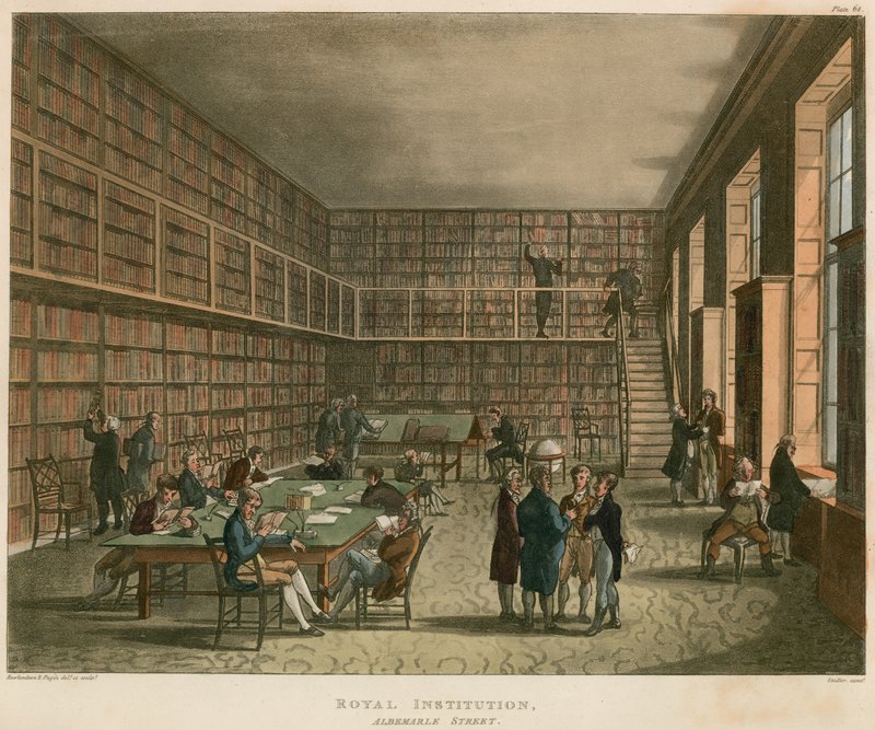 Istituzione Reale, Albemarle Street, Londra da Thomas Rowlandson