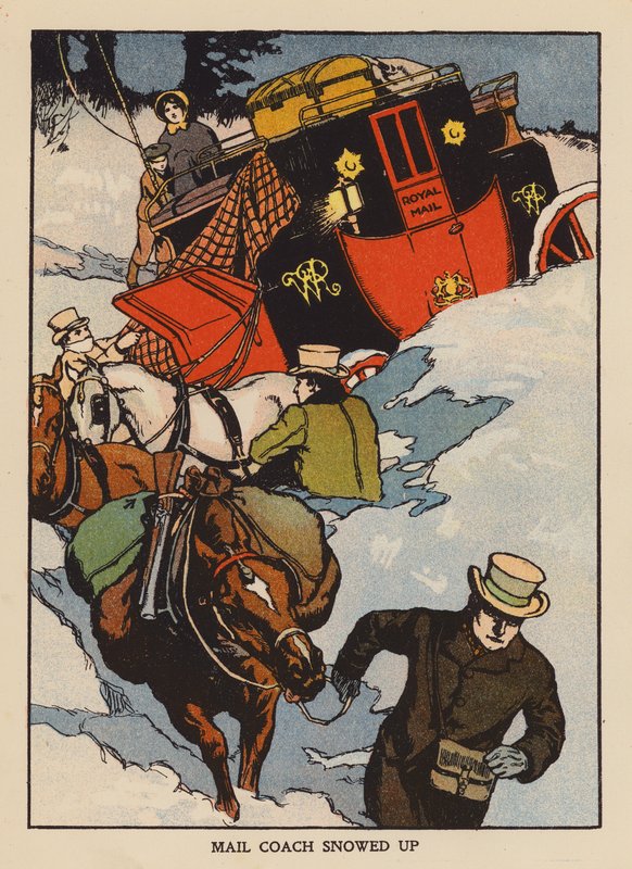 Carrozza postale bloccata dalla neve da Thomas Somerfield