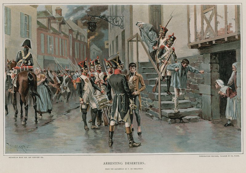 Arresto dei disertori da Thure de Thulstrup