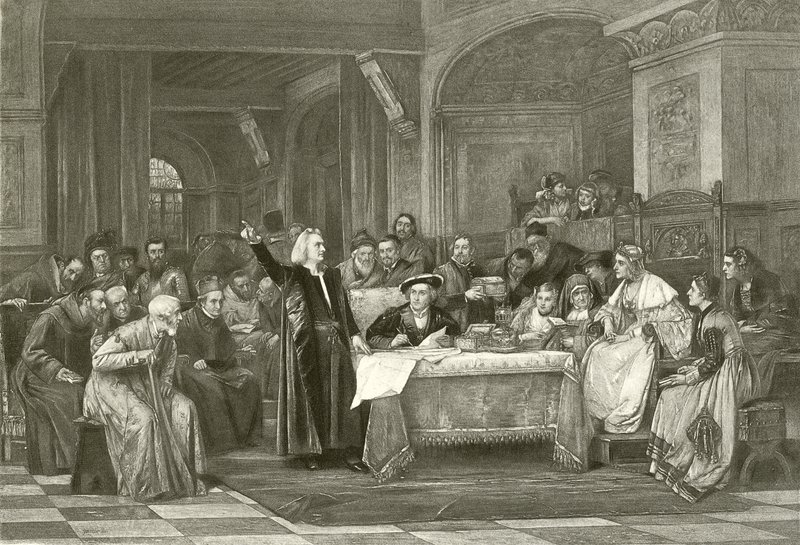 Colombo davanti a Isabella (incisione) da Vaclav Brozik