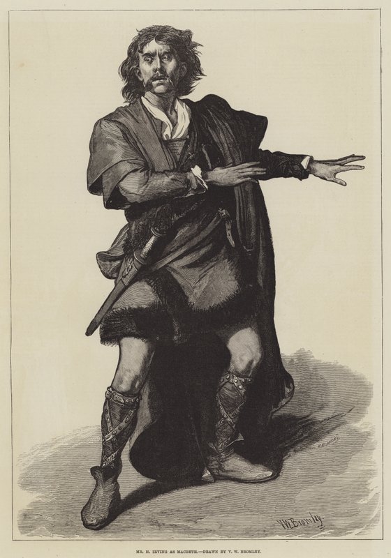 Il signor H Irving come Macbeth da Valentine Walter Lewis Bromley