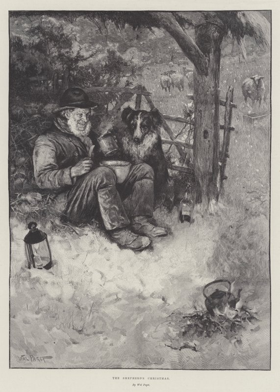 Il Natale del pastore da Walter Paget