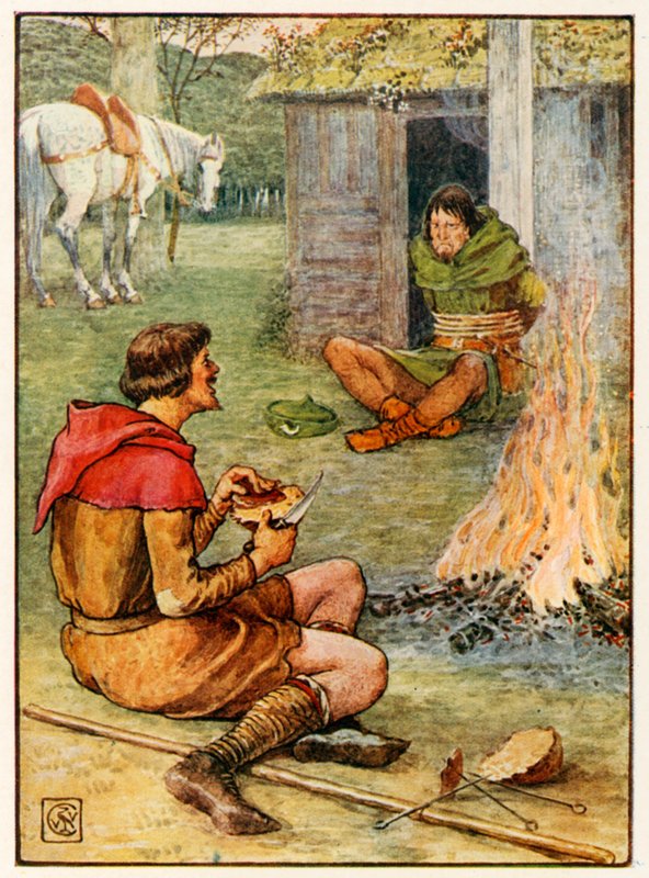 Little John e il guardaboschi da Walter Crane