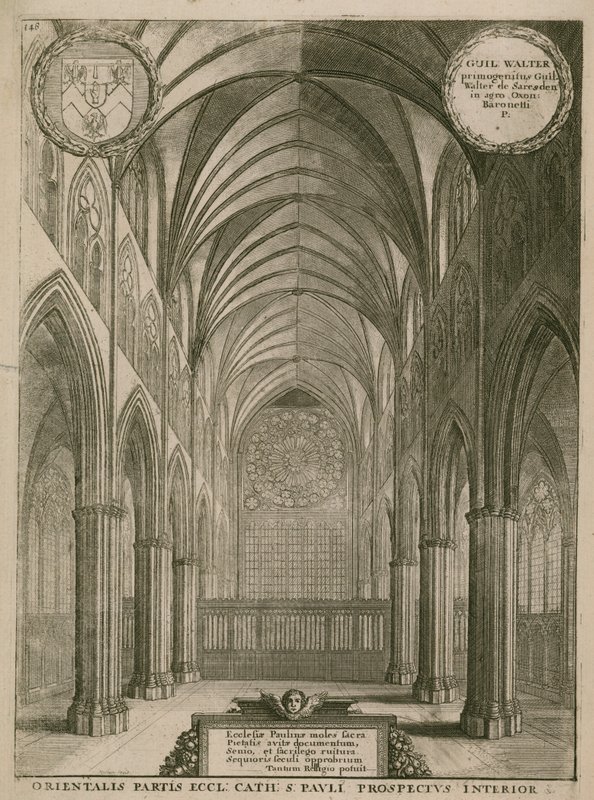 Interno della Cattedrale di San Paolo, Londra da Wenceslaus Hollar