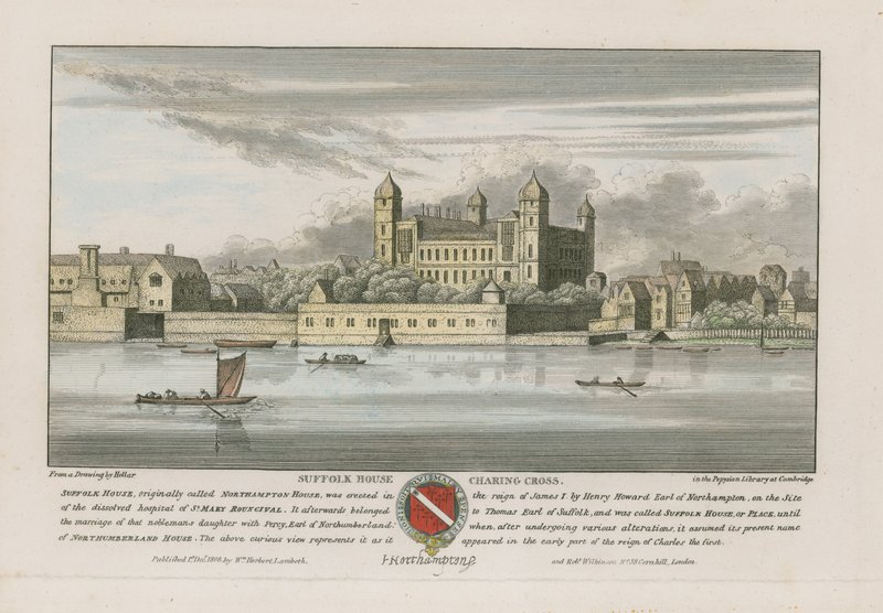 Suffolk House, Charing Cross, Londra da Wenceslaus Hollar