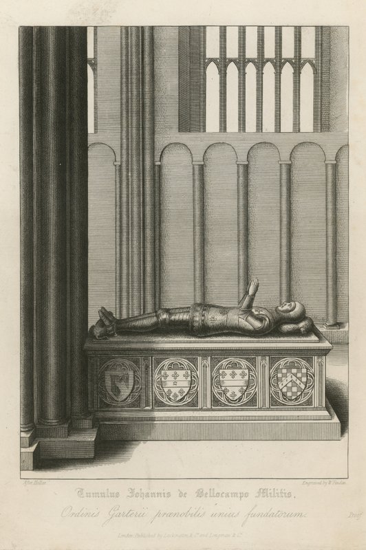 Tomba di John Beauchamp da Wenceslaus Hollar
