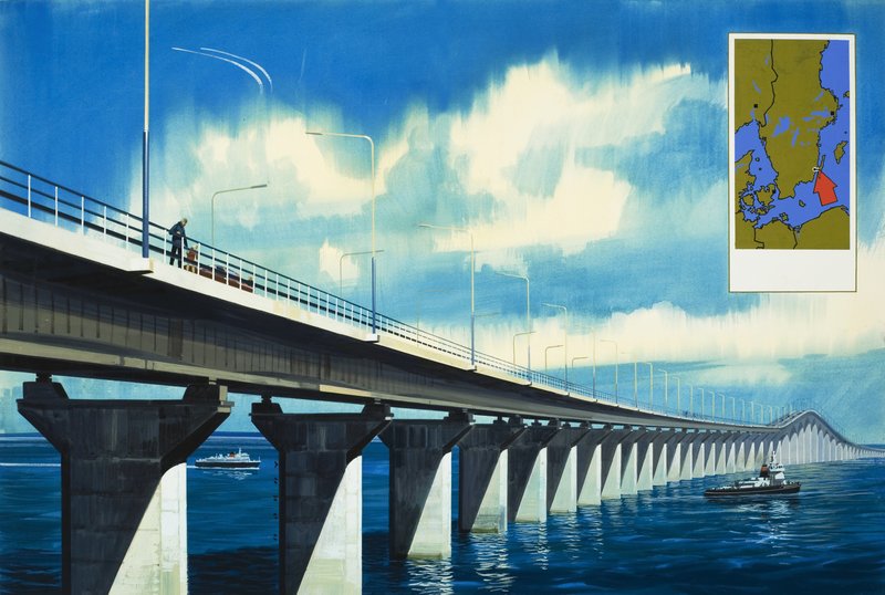 Ponte sul Kalmar Sound da Wilf (20th century) Hardy
