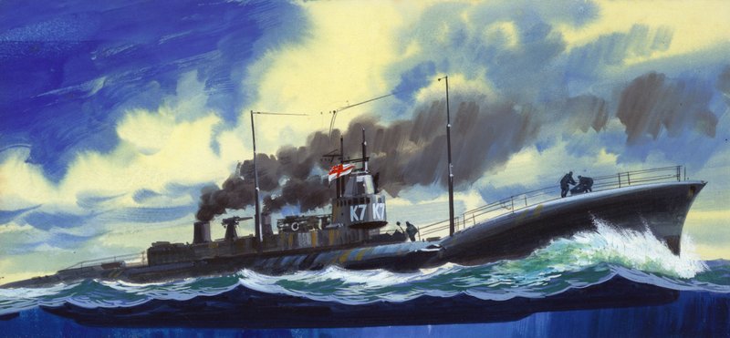 Suicide Subs (gouache su carta) da Wilf (20th century) Hardy